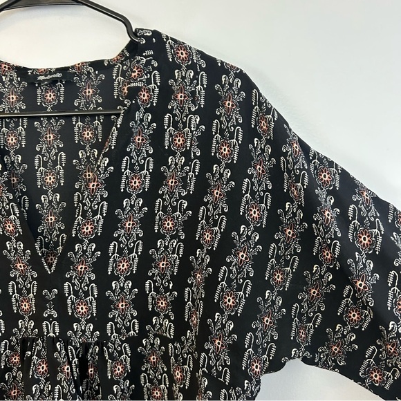 Madewell Bohème Popover 100% Silk Boho V-neck Blouse Size Medium - Picture 5 of 13
